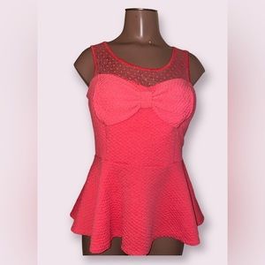 PINK BOW TOP